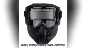 หน้ากากเชื่อมปรับแสงอัตโนมัติพร้อมอุปกรณ์ป้องกันใบหน้า แว่นตาเชื่อมปรับอัตโนมัติแบบถอดได้ คุณภาพสูง ทนต่อแรงกระแทก กระบังหน้าแบบแยกชิ้นปรับได้สำหรับช่างเชื่อมมืออาชีพ