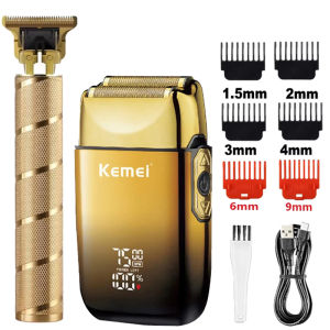 Kemei | Bộ Tông Đơ Cắt Tóc Kemei KM-TX10 T9 Dành Cho Nam Máy Cạo Râu Điện Có Thể Sạc Lại Máy Cạo Râu Máy Cạo Râu Có Lưỡi Dao Có Thể Điều Chỉnh Máy Cắt Tóc Đầu Trọc