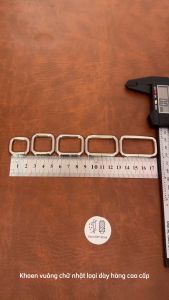 Khoen Vuông Khoen Chữ Nhật Hợp Kim Mạ Bạc Sáng Dày 4.7mm Nhiều Size Phụ Kiện Làm Túi Xách Da Handmade DIY