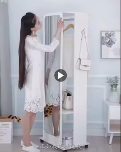 กระจก กระจกเต็มตัว กระจกยาวตั้ง 170cm กระจก แต่งตัว กระจกยาวขาตั้ง พร้อมราวแขวนเสื้อ ที่แขวนเสื้อ