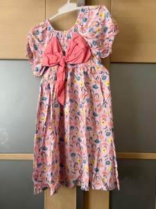6-10yrs Girl’s Fashion Summer Cuties Cotton Ribbon 🎀 Flowers Dress 韩系女童夏季花瓣丝带🎀连衣裙新款女童洋气棉布裙6~10岁