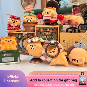 Cute Toy Bear Bug Blind Box Collectible PVC ABS Plushie Static 8cm Rare Hidden Version Collectibles from China