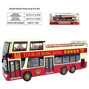 Large Alloy Double-Deck Bus Model Toy