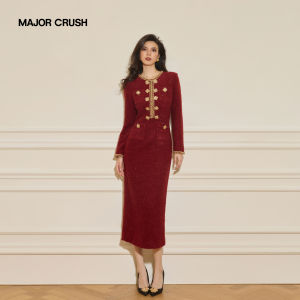 French Elegant Premium Fitting Red Bodycon Dress