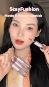 PINKFLASH StayFushion Matte & Glossy Lipstick Lasting 16H Transferproof Waterproof Intense Coverage Lightweight Non-sticky