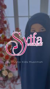 Gamis Anak Perempuan French Khimar Syifa: Set Hijab Bahan Airflow untuk Usia 1-11 Tahun