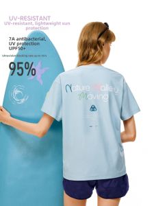 Color Block Surf Print Couples T-shirt