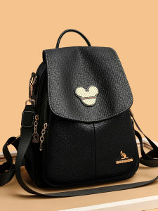 กระเป๋าเป้สะพายหลังผู้หญิงหนังแท้ความจุขนาดใหญ่ 2024 กระเป๋าเป้สะพายหลังสำหรับคุณแม่สไตล์เกาหลีใหม่ กระเป๋าเดินทางแบบอเนกประสงค์