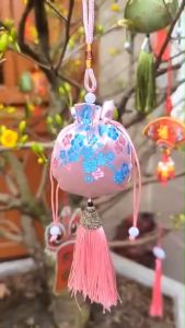 Túi thơm treo xe trang trí nội thất vải lụa trung hoa thơm hương cafe túi treo phong thùy ô tô Nội Thất túi vải treo xe