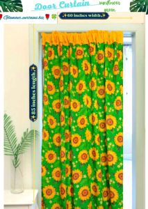 glamour curtain  matchy matchy all sunflower green curtain/ window curtain/ kurtina pngbintana/ room curtain floral design