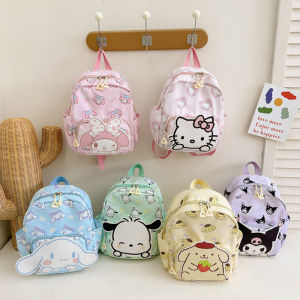 Cartoon Childrens Backpack for Boys and Girls Aged 3 to 5 Cute Animations Design Non-Waterproof Nylon Fabric Zipper Closure