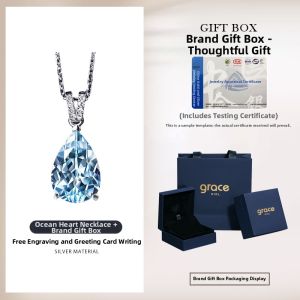 Grace Girl | Blue Aquamarine Womens Pendant