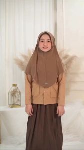 Hijab anak sekolah HAMIDAH jersey premium / Jilbab bergo hamidah anak  (SD/SMP/SMA) Aqila Hijab