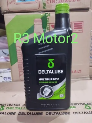 OLI DELTALUBE MULTIPURPOSE 757 SAE 40 1L 1000ml untuk segala macam mesin kendaraan API Service SJ/CF-4 /Mobil / motor / Truck / bensin / diesel / Genset / Industri Segala jenis mesin