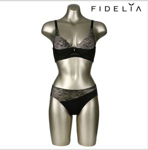 Export Tail Goods Export South Korea Fidelia Wireless Plus Size Quick-Drying Black Two-Color Bra