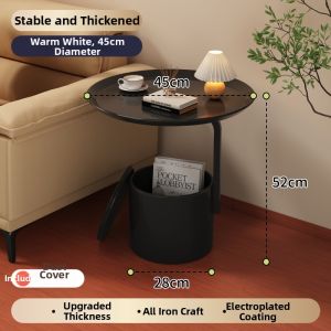 FWTDF | Movable Minimalist Cream Colored Bedside End Table