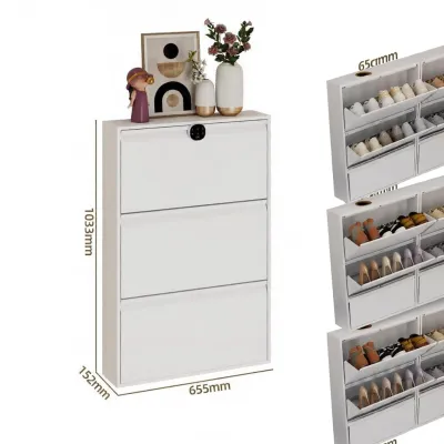 DIBIOU | Ultra-thin Entrance Shoe Cabinet Flap Design
