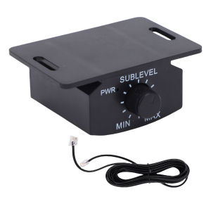 Universal Bass Control Knob 6 Pin Subwoofer Volume Controller with 13ft Extension Cord Compatible with Most Car Amplifier