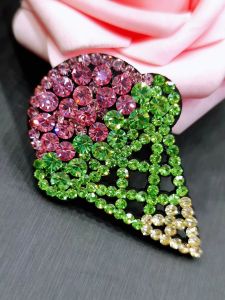 Original Diamond Ice Cream Leather Soft Bottom Hair Clip Beach Side BB Clamp Water Diamond Break Break Clamp Hair Accessories