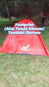 Footprint Alas Tikar Tenda Tendaki Borneo Kapasitas 4 Orang - Dome Lipat Camping Hiking Ultralight Outdoor (Waterproof) - 245x215 cm