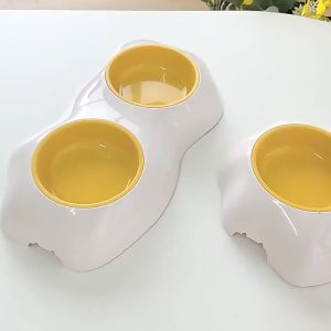 Pet World Egg Shape Design Pet Bowl / Double Egg Pet Bowl / Dog Bowl / Cat Bowl