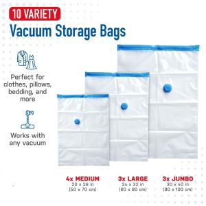 Vacuum Storage Bag for Clothing Comforters Blankets Bedding Home Packing Organizers Not Include Pump