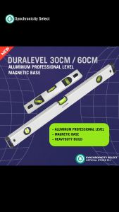 DURALEVEL Magnetic Level Ruler– Durable Aluminum Golden Finish High-Precision Ideal for Decoration Measurement Balance and Reference. Compact and Accurate Level Ruler for DIY Construction and Professional Use.