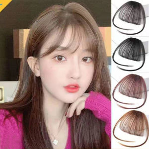 👍C.three Air Bangs Korean Girls Thin Air Bangs Hair Extension Clip Temporary Bangs Front Hairpiece
