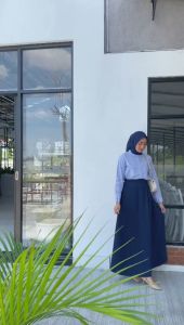 Dostifashion Hana Skirt | Rok Wanita Kekinian Bahan Knit | Rok Line A Pinggang Karet Premium