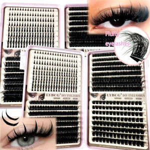10-18mm Super Fluffy Lash Clusters Spikes Lash Individuals Eyelash Clusters DD-Curly Lash Clusters Kit 4 Styles Lash Clusters