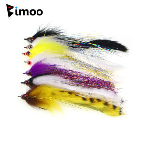1PC 3PCS 7PCS 2/0 3D Fish Eyes Zonker Streamer Fly Suspending Streamer Baitfish Saltwater Streamer Bass Pike Trout Fishing Lures