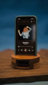 Wooden Phone Amplifier (ROUND) | Something From Nothing