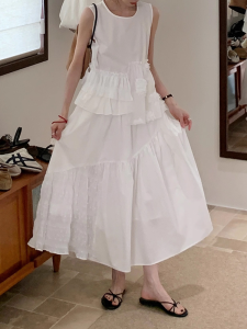 Shalldoer | Korean Fashion Round Neck White Floral Print Top And Skirt Set Womens Summer New Style Two-Piece Suit Short Sleeve Casual Wear