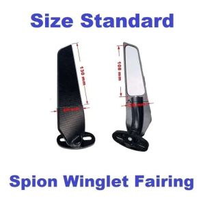 SPION WINGLET FAIRING RACING STEALTH REAR MIRROR FULL CNC MODEL RIZOMA SIZE STANDAR UNIVERSAL GSX150- AEROX-LEXI-ADV-NMAX-XMAX-CB150R-CBR 150 R-CBR 250 RR+PCX150 160-R15-R25--NINJA 150 R RR SS-NINJA 250Fi-MOGE DLL
