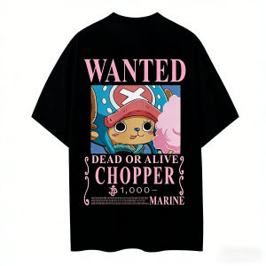 Bandai | 2026 One Piece Mens Womens T-shirt Tony Chopper Japan Anime Punk Tee Summer Spring Boys Short Sleeves Parent-child Y2k