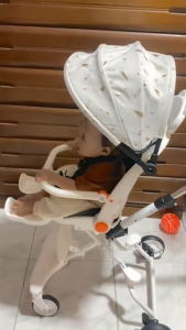 Baby Stroller Easy To Fold Portable Sit And Lie Down Reversible Two Way