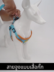 สายจูงสุนัข เสื้อรัดอกสุนัข เสื้อรัดอกสัตว์เลี้ยง สายจูงสุนัข พันธุ์กลาง-ใหญ่ หลายสี หลายไซส์ สายจูงหมา มีแถบสะท้