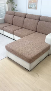 1/2/3/4 Seater Elastic Sofa Seat Cover Patchwork Sofa Cover Seater Solid Back Cushion Stretchable Sofa Cushion Seat Cover Slipcovers