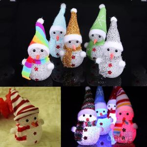 Snownman Light Xmas LED Snowman Santa Claus Ornament Christmas Tree Light Hanging Home Decor Holiday DIY Decorations