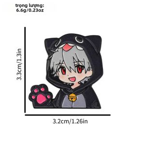 Bandai | Ghim Cài Áo Men Hình Nhân Vật Anime Khoa Học Viễn Tưởng Chibi Dễ Thương Cô Gái & Chàng Trai Hoạt Hình Chất Liệu Kim Loại Cứng Phù Hợp Làm Huy Hiệu Sưu Tầm Cho Ba Lô
