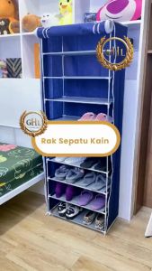 ORANGE Rak Sepatu Portable 9 Susun Full Cover Resleting 1099 Rak Sepatu Serbaguna Minimalis