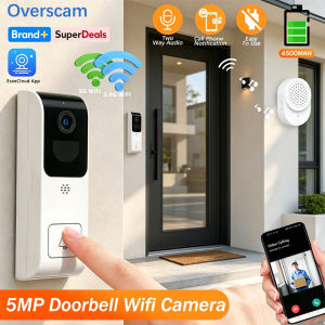 Overscam | EseeCloud Video Doorbell Camera 5MP 5G/2.4G WiFi 4500mAh Battery Audio Door Bell With Phone Notification For Home Security