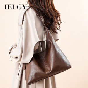 IELGY Fashion Trend Large-Capacity Tote Bag: Retro Casual One-Shoulder Commuter Bag