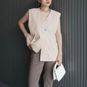 Hanny Vest // Outer Rompi Wanita Atasan Luaran Oversize Korean Style