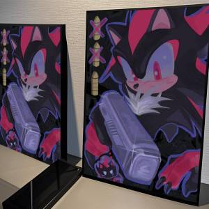 Moetch | Poster Anime Cổ Điển Sonic Characters Whitepaper - Nhãn Dán Chống Thấm Nước Cho Quán Cà Phê Thẩm Mỹ Nghệ Thuật Treo Tường Tranh Treo Tường Không Khung
