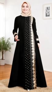 Galeri Abaya Baju Gamis Turki Bordir Elmira Wanita Arab Modern Hitam Remaja Muslim Terbaru Lebaran 2025 2026