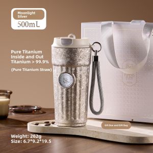 CAROTE | Insulated Titanium Travel Tumbler with Straw