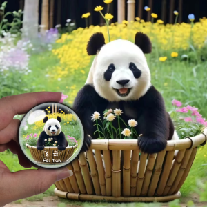 Panda Peripheral Crystal Refrigerator Sticker and Magnet Sticker FINSBURY Feiyun round Runyu Love Cute Children Gift Souvenir Customization