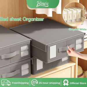 Bed sheet Organizer Storage Cover Non-woven Oxford  Foldable Storage Box for Duvet Cover Set Linen Cover Household Clothes Organizer Bag