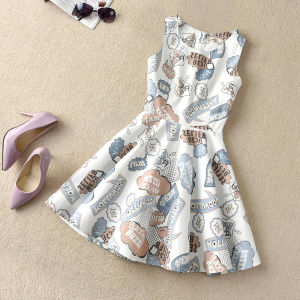 Sweet Floral Print Mini Dress Korean Style Vest Dress  Summer Fashion High Quality Slimming Student Princess Skirt